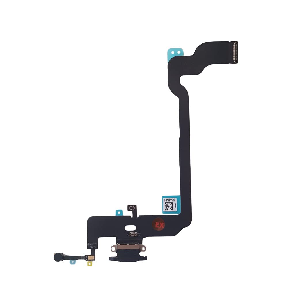 Smartex® Charging Port Flex cable compatible with iPhone XS Black - Dock Connector + flex cable