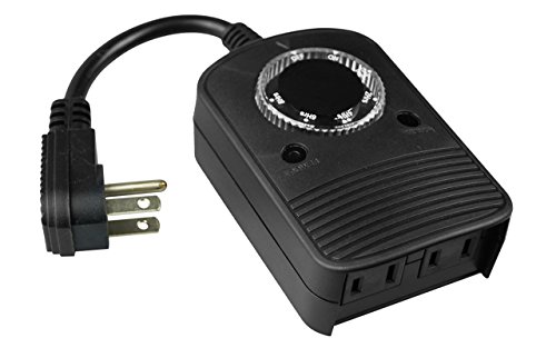 ECOPlugs Waterproof Mechanical Outlet Timer Switch with photosensor (2 outlets)