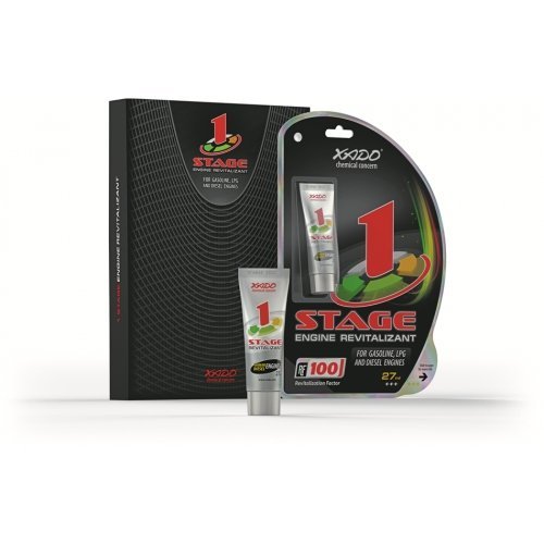 XADO ENGINE OIL ADDITIVE 1 STAGE – FRICTION MODIFIER – MOTOR RESTORE TREATMENT – PERFORMANCE RESTORATION – PROTECTS AGAINST COLD-START DAMAGE – FOR GAS, DIESEL AND LPG ENGINES – REVITALIZANT (BLISTER)