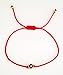 The Artsy Nomad Unisex Tiny Evil Eye Of Protection Red String Bracelet 22K Gold Plated; Nylon