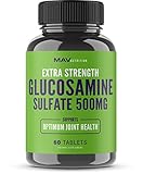 Glucosamine Sulfate Formulized to Aid Support in Optimum Joint & Cartilage Health, Promoting Flexibility, and Providing Anti-Inflammatory Benefits in The Back, Knee, Hip, and Wrist; Non-GMO