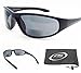 Bifocal sunglasses with ANSI Z87 Polycarbonate Safety Smoke Lenses.