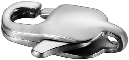 5 Pcs Stainless Steel Rectangle Lobster Clasps Jewelry Making Findings 13mmx6.5mm