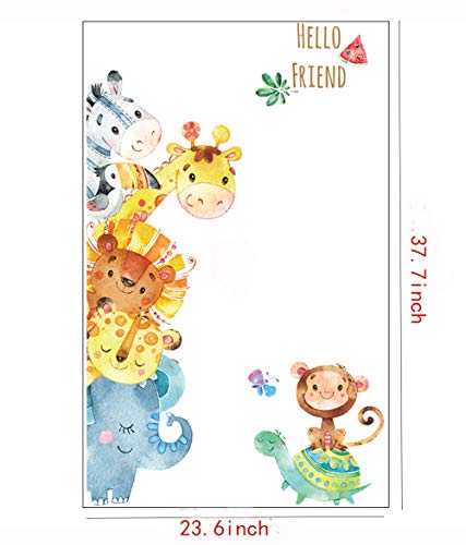 Cartoon-Animals-Wall-Stickers-DIY-Children-Mural-Decals-for-Kids-Rooms-Baby-Bedroom-Wardrobe-Door-Decoration-Animal