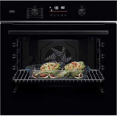 Horno Multifunción TU5PB431SB, 72 L, Limpieza Pirolítica, 9 Funciones, 45 Programas, Wifi, SurroundCook, Pantalla LED, Cocción Multinivel, Carriles Telescópicos, Mandos Escamotables, Cristal Negro