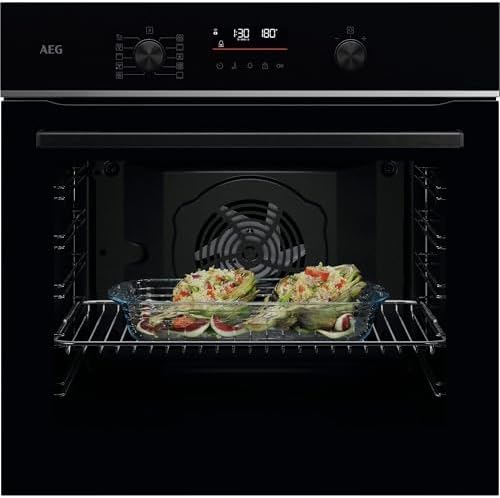 Horno Multifunción TU5PB431SB, 72 L, Limpieza Pirolítica, 9 Funciones, 45 Programas, Wifi, SurroundCook, Pantalla LED, Cocción Multinivel, Carriles Telescópicos, Mandos Escamotables, Cristal Negro