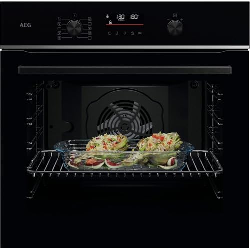 Horno Multifunción TU5PB431SB, 72 L, Limpieza Pirolítica, 9 Funciones, 45 Programas, Wifi, SurroundCook, Pantalla LED, Cocción Multinivel, Carriles Telescópicos, Mandos Escamotables, Cristal Negro