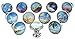 Tropical, Ocean, Fish, Nautical Glass Knobs, Drawer Pulls - 12 Pack