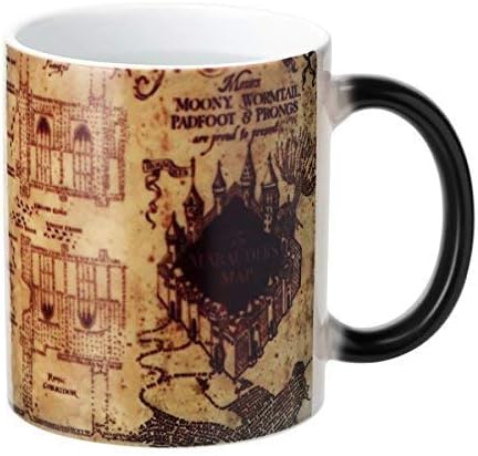 Magic Heat Sensitive Color Coffee Cup Map Mug 350ml