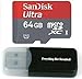 64GB Memory Card for GoPro Hero 4 Black/Silver - Sandisk Ultra 64G Micro SDXC Micro SD UHS-1 TF Class 10 for Hero4 Silver Edition / Hero4 Black Edition w/Everything But Stromboli Memory Card Reader