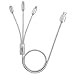 Yupro High Speed USB Type C Cable, Multiple USB Cable, Multi USB Charging Cable with 8 Pin Lighting / Type C/ Micro USB Cable for iPhone 6s, 6, 6 Plus, 5 / 5S / 5C, Galaxy S2(Gray)