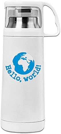 OAJHI Transparent Cover Hello World Vacuum Bottle
