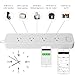LINGANZH Smart Power Strip Surge Protector WIFI Extension Socket, Compatible with Amazon Alexa and Google Home, Smartphone App Control Appliances, Individual Control, Timing Schedule, No Hub Required