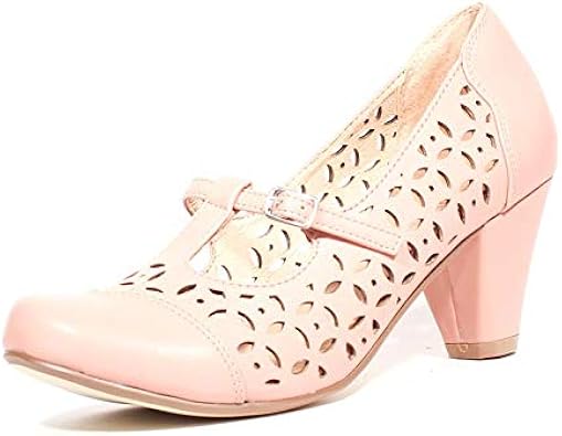 pink mary jane heels