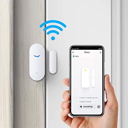 SEHOMY 4 Pack Smart Door Sensor Alarms, WiFi Window Sensor Detector