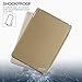Besdata Ultra Thin Magnetic Smart Cover [Wake/Sleep Function]& Translucent Back Case for 2014 iPad Air 2 + Screen Protector + Cleaning Cloth + Stylus (Gold)