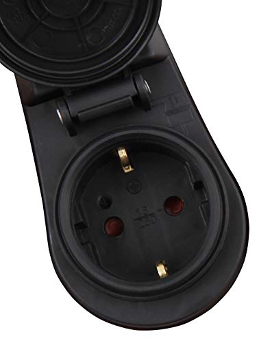 MC POWER - Steckdosenadapter Outdoorsteckdose Stromverteiler | für Außen | mit Schalter, 230V/3.680W, IP44 – Bild 6
