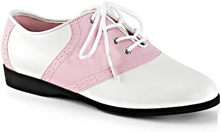 Womens Saddle Shoes 1950s Choose Black & White Or Pink & White 50