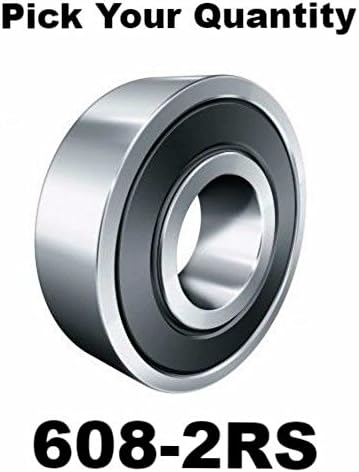 Preself 1pc/5Pcs/10Pcs 608-2RS 8x22x7 Precision Double Shielded Greased Ball Bearings (5 pcs)
