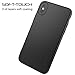 LUVVITT Ultra Slim Case with Soft Feel Flexible and Easy Grip TPU Rubber Back Designed for iPhone Xs/X (2017-2018) - Matte Black