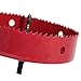 LC LICTOP 6.3 Inch Hole Saw, Heavy Duty Bi-Metal Cornhole Cutter, HSS Blade Drill Bit for Ceiling Light, Wood, Soft Metal Sheet, Plastic Panel, Drywall and Fiberboard, with Positive Rake Teeth, Red