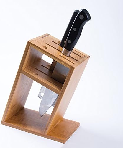 Knife Block Bamboo Multi-purpose Kitchen Tool Easy To Clean Comfortable Feel