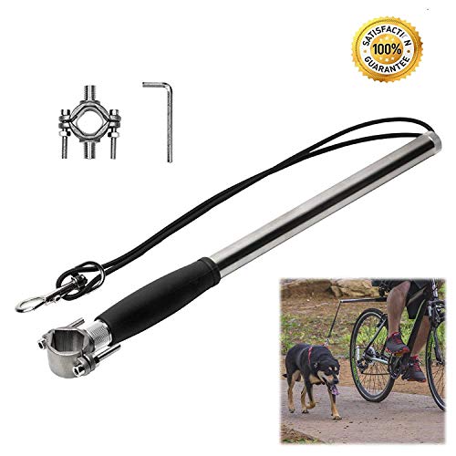 DEYACE Dog Bike Leash Builtin Buffer Spring with 550lbs Pull Strength