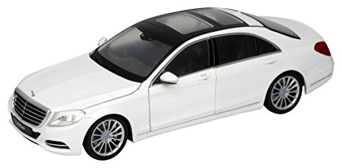 Mercedes Benz S Class with Sunroof White NEX Models 1/24 Diecast Model Car by W…