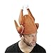 Spooktacular Creations 3 Pack Plush Roasted Turkey Hats for Thanksgiving and Halloween Costume Dress Up Party