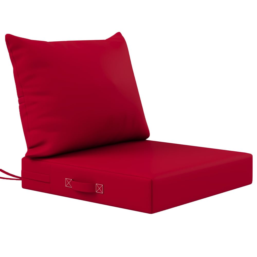 Photo 1 of LFNOONE Deep seat Patio Cushion Set 24"x24"x4" Waterproof Fade-Resistant Patio Furniture Cushions & with Removable Cover Deep Seat & Back Cushion with Handle and Fixed Belt Outdoor Chair Cushion