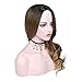 Quantum Love Wigs Ombre Wig Black Brown Blonde Middle Part Long Wavy Wig Heat Resistant Synthetic Daily Party Wig for Women