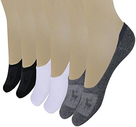Women No Show Socks 6 Pack Low Cut Invisible Liner Loafer Casual Socks Double Ensurance for No Slipping Off