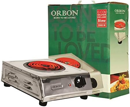 ORBON 2000 Watt Big Steel with ON-Off Indicator G Coil Stove Hot Plate Induction Cooktop/Induction Cookers/Electric Cooking Heater/Induction Radient Cooktop (from The House of ORBON)(Made in India)