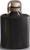 Ceramic Flask, Glass Flasks For Liquor, For Men and Women, Alcohol Drinking Hip Flask, Groomsmen Gift - Black