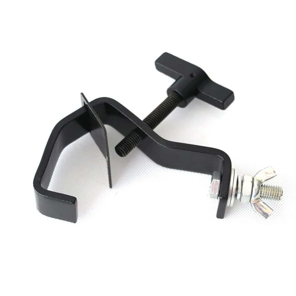 Tiardey 2pcs Black Aluminum Mounting Stage Light Clamp for Stage Light Moving Head Light Fits Pipe OD 1.2-2"(35-51mm) Load-bearing 88 lbs/40KG