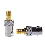 Bluecell 2 Pcs SMA Female to BNC Female Convert Adapter for Two Way Radio