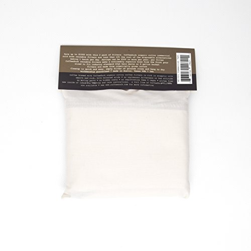 CoffeeSock Industrial 10 Gallon - GOTS Certified Organic Cotton Reusable Coffee Filters (2/pk)