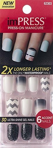 NEW 2015 KISS 2x Longer Lasting imPRESS FLASH MOB (N) by Broadway Press-On Manicure Nails by Broadway