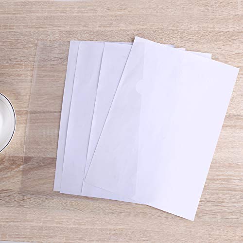 Senkary 30 Pack Clear Plastic File Folders Transparent Document Folder