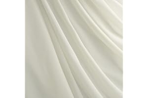 Texco Inc Polyester Interlock Lining 2 Way Stretch/Decoration, Apparel, Home/DIY Fabric, Ivory 165 1 Yard