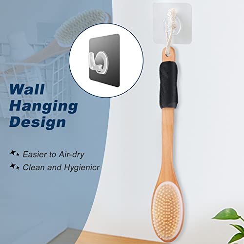 KIPRITII Ergonomically Back Scrubber for Shower,DoubleSided Back Brush