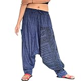 Siamrose Boho Hippie Chic Style Cotton Harem Pant, One Size