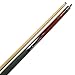 Iszy Billiards 58-Inch Hardwood Canadian Maple Pool Cue Billiard Stick with Irish Wrap (2-Piece), Red/Black, 21-Ounce