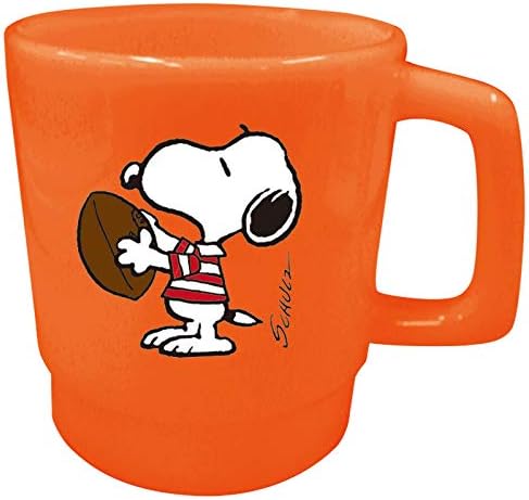 Ohnishi Ken Manufacturing Peanuts Snoopy Plastic Mug (Rugby) 350ml PA-524
