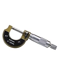 OMGAI micrómetro métrico estándar de exteriores 0 25 mm, Marrón