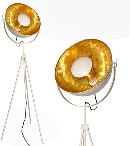 Modern Satellite Tripod Stand White Gold Floor Table Lamp