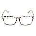 Cyxus Blue Light UV Blocking Glasses, Clear Lens, Anti Eye Fatigue, Leopard Print Frame