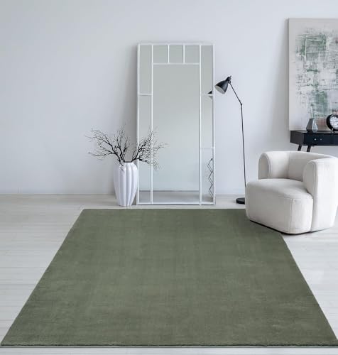 Mia´s Teppiche Taos – kuscheliger Kurzflor Teppich in Felloptik, super Soft & waschbar bis 30°C, mit Anti-Rutsch-Unterseite, Wohnzimmer & Schlafzimmer