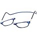 Clic Magnetic Reading Glasses for Men or Women, Computer Readers, Original (S-M, Blue, 1.50 Magnification)