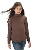 high5 solid Color Turtleneck 100% Cotton Size 11-12 Years Dark Brown